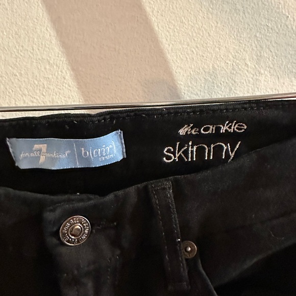 7 for all mankind, black skinny ankle jeans! Size 27. Closet clear out! - Picture 2 of 3
